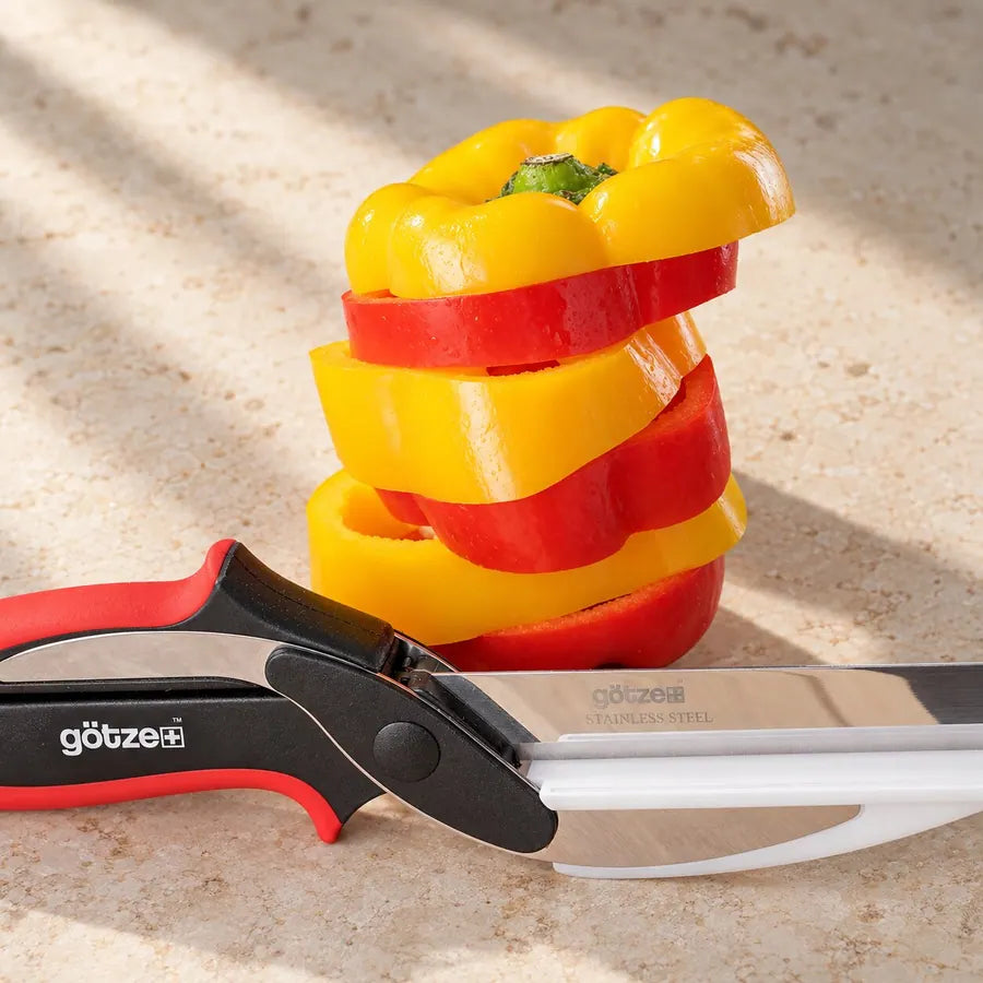 Götze 3 in 1 -Piece Kitchen Shears Set – Straight & Wave Blades