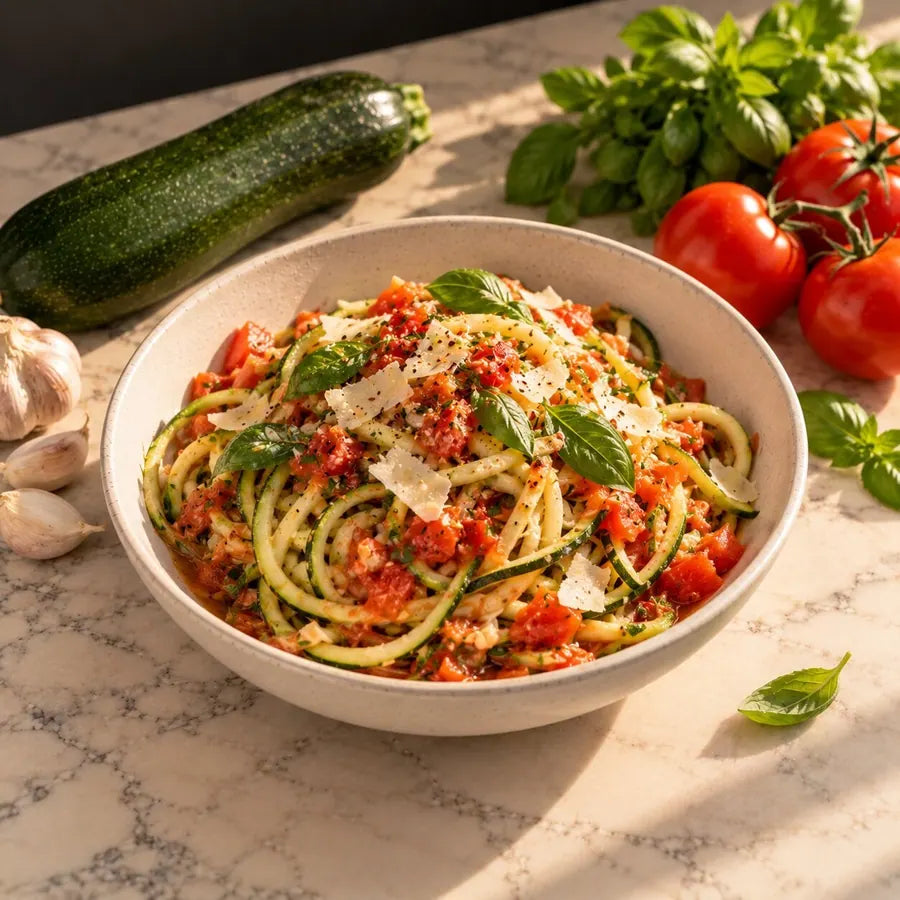 Zucchini Noodles with Fresh Tomato Sauce