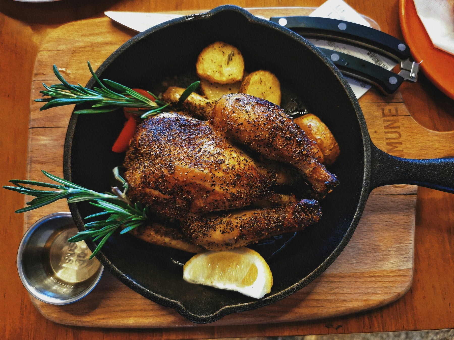 Spatchcock Chicken with Herb Butter