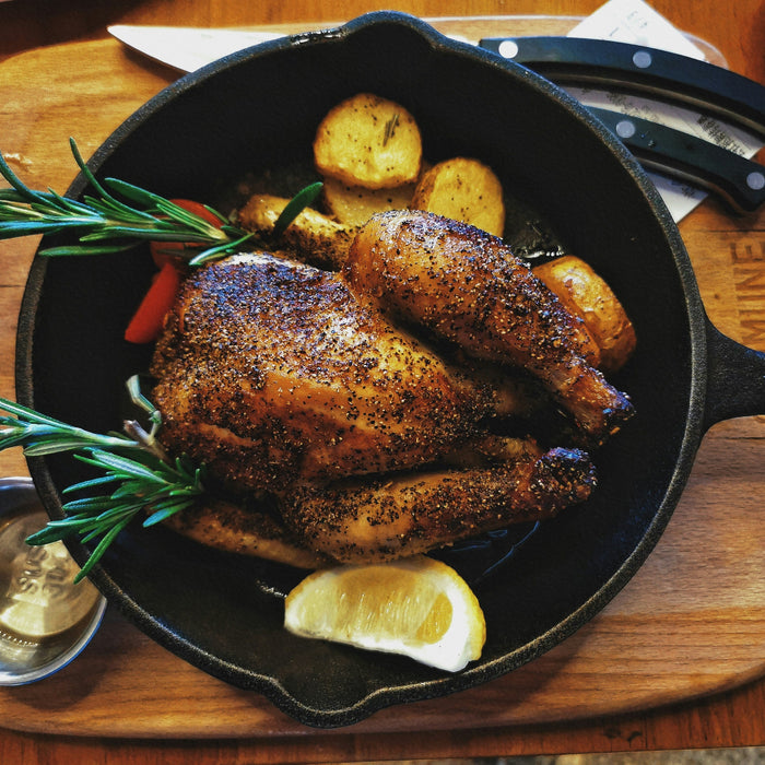 Spatchcock Chicken with Herb Butter