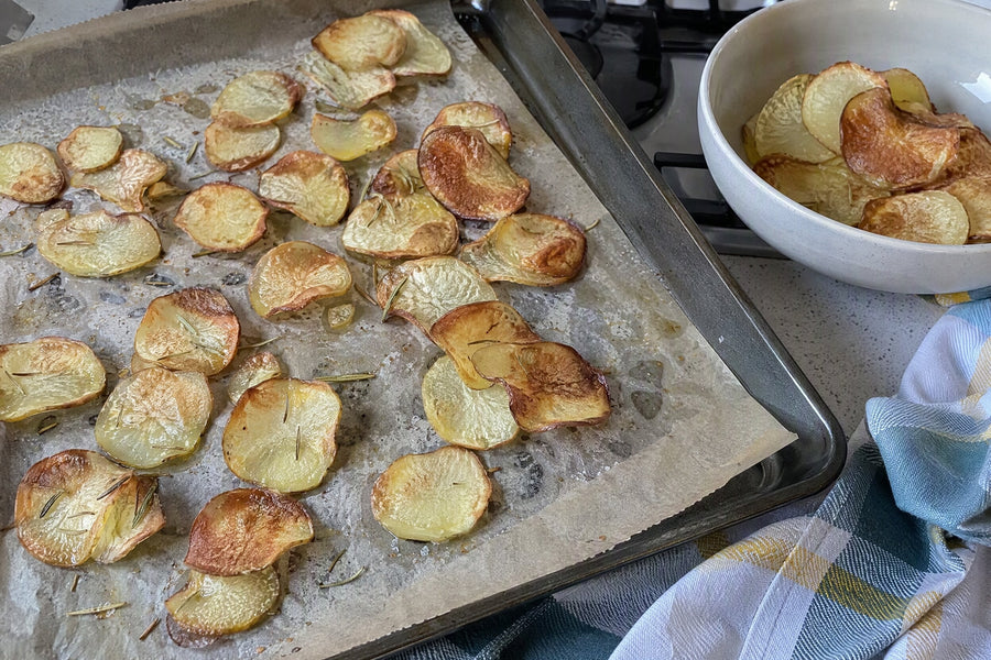 Rosemary Baked Potato Chips