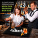 Götze Knot & Style Bar Mat in use at a bar with bartenders preparing and serving cocktails.