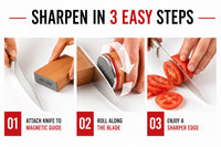 Götze+ Premium 3-in-1 Rolling Knife Sharpener