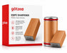 Götze premium wooden knife sharpener with 15° and 20° angle guide, cylindrical sharpening roller, stainless steel accents, and retail packaging.