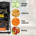 Götze SafeSlice Pro mandoline slicer controls showing slicing, julienne, fine julienne, and dicing blade options with adjustable thickness settings.
