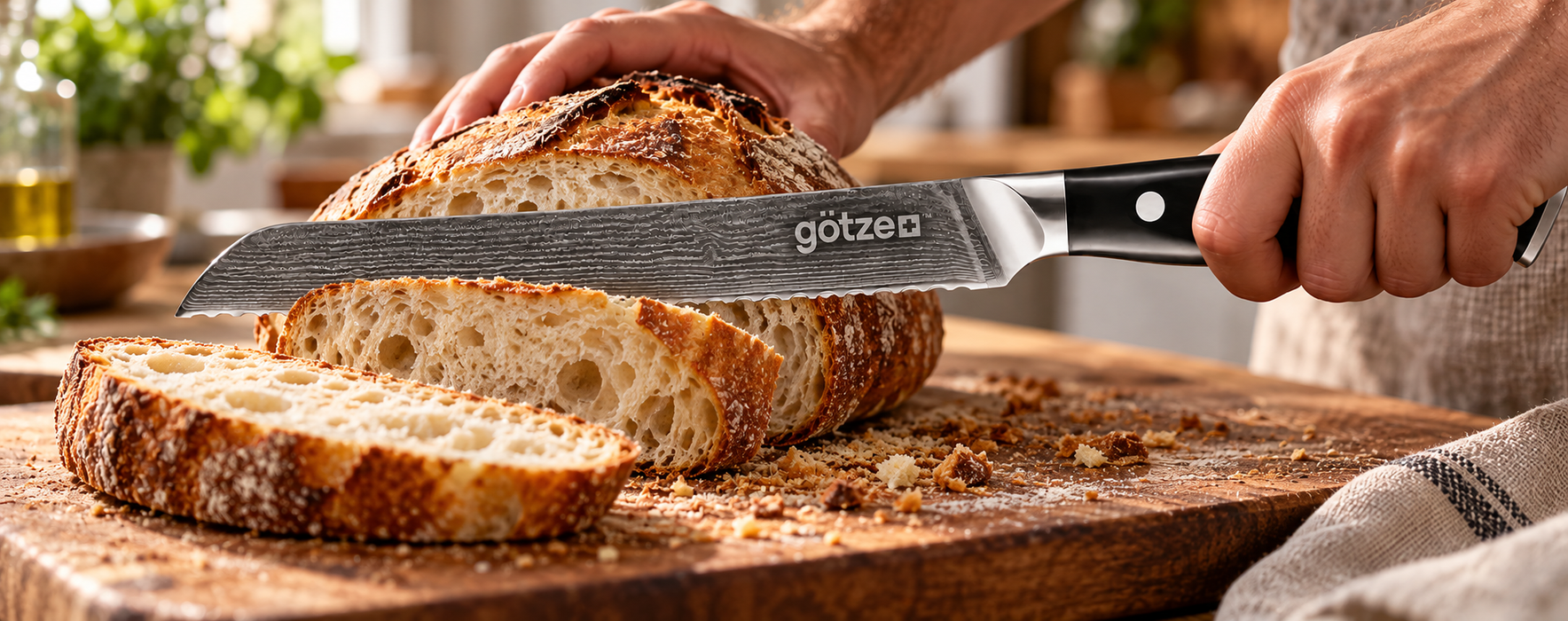 Götze 3-Piece Damascus Kitchen Knife Set