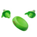 Götze green citrus spritzer set with two interchangeable spray attachments and a matching oval storage base on a white background.