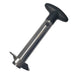 Götze stainless steel pineapple corer and slicer with black ergonomic T-handle, release button, serrated coring edge, and spiral slicing blade on a white background.