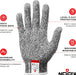  Premium Cut Resistant Glove Level 5 cut-resistant kitchen safety glove featuring food-safe material, machine-washable construction, and durable protection for meal preparation.