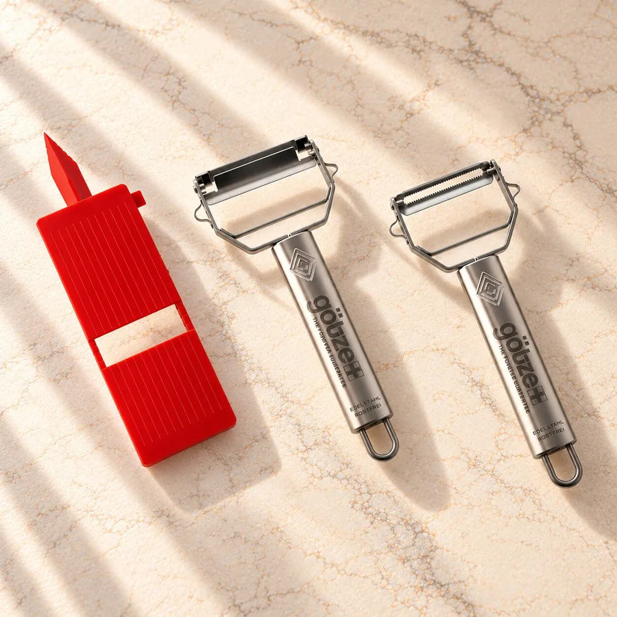 Götze 3-in-1 Professional Peeler Set – Multi-Use Kitchen Peelers